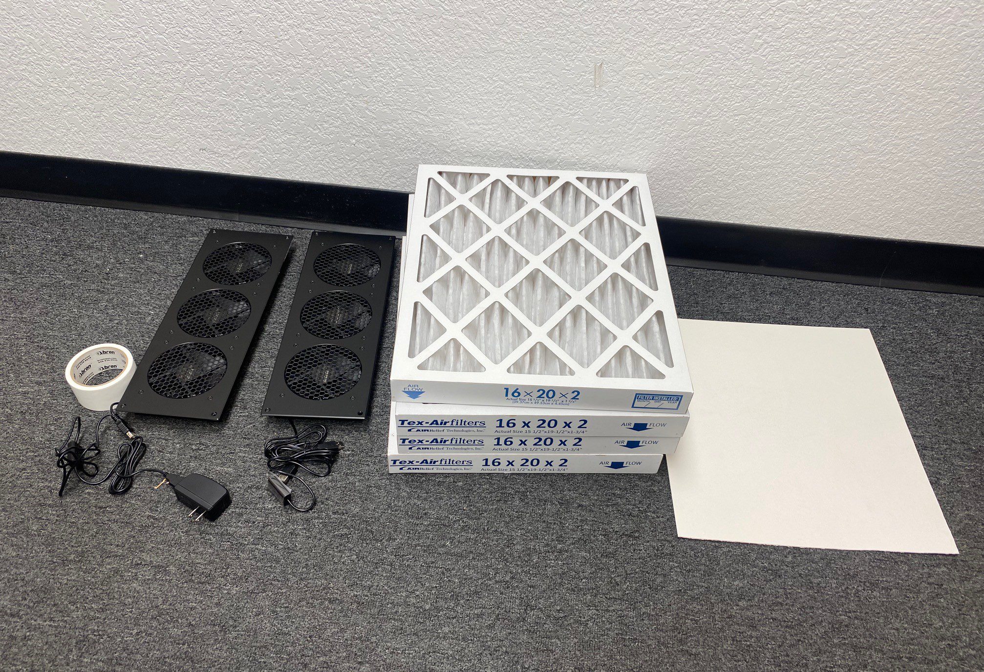 An Easy-to-Build Corsi-Rosenthal Box Using Modular PC Fan Systems - Tex